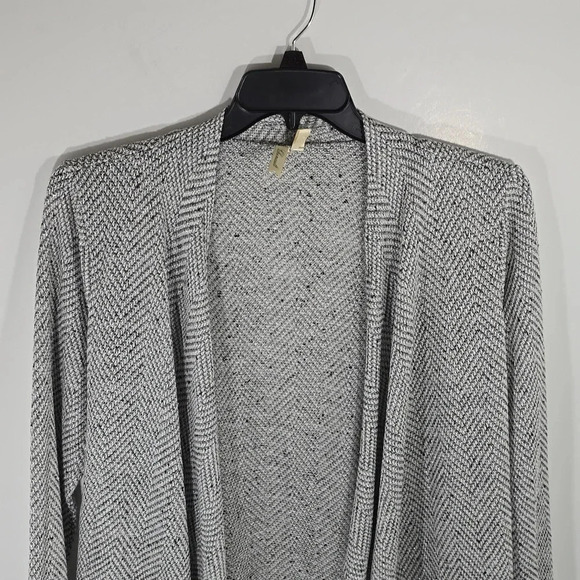 {Chenault} Womens Open Draped Knit Sweater Cardigan Jacket - Size Medium - Picture 4 of 11